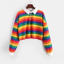 Load image into Gallery viewer, Long Sleeve Rainbow Hoodie