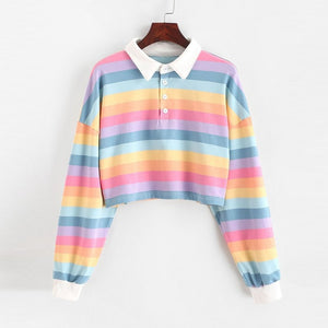 Long Sleeve Rainbow Hoodie